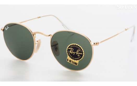 Ray-Ban Round Metal Gold (RB3447 001 47mm) saules brilles
